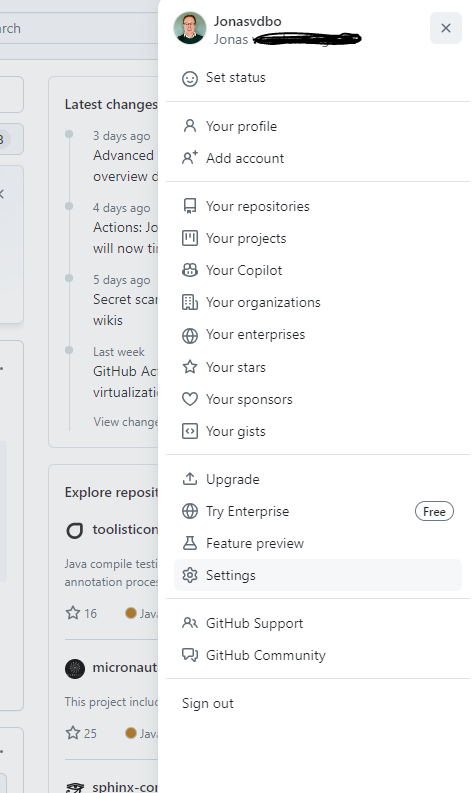 coArchi-github-settings